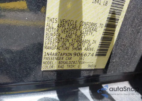 2013 Nissan Sentra Sv z USA, uszkodzony, nr VIN 1N4AB7APXDN906674